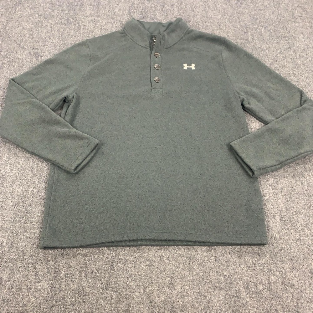 Under Armour Specialist Storm Sweater Mens 2XL Green ColdGear Fleece Pullover